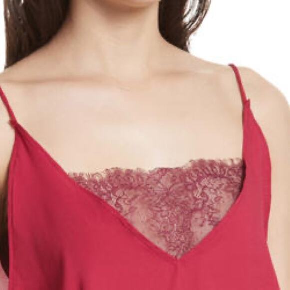 Free People | Deep V Lace Bandeau Top Raspberry NWT XS - Picture 2 of 11